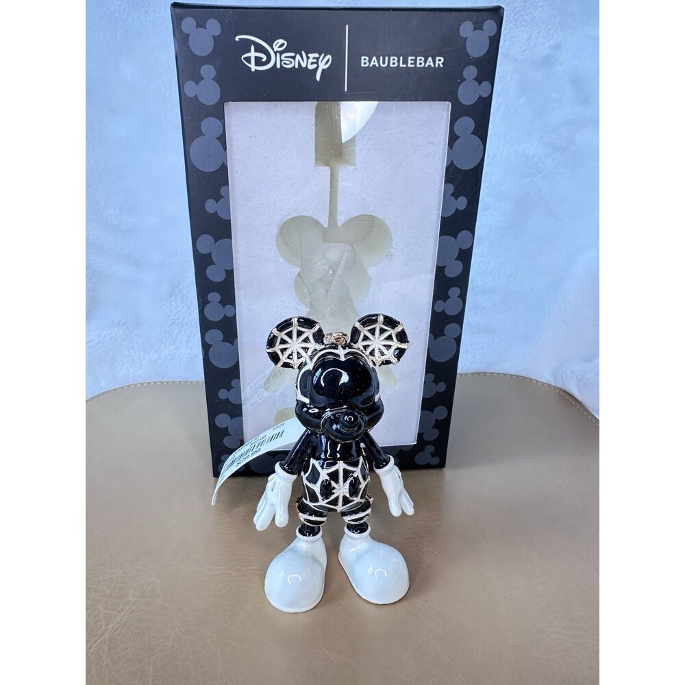 Disney x BaubleBar Mickey Mouse Halloween Spiderweb Bag Charm Keychain Key Ring